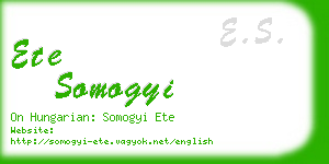 ete somogyi business card